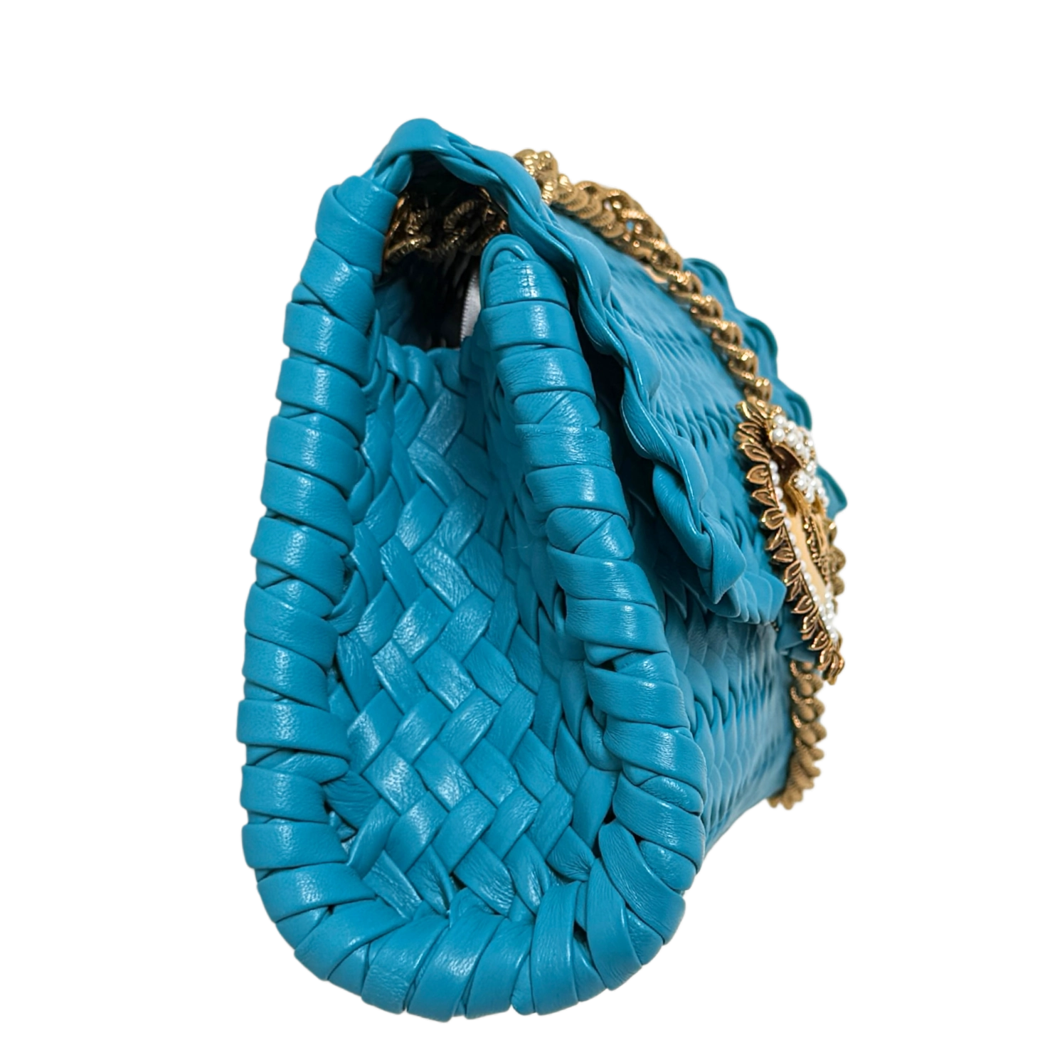 Dolce & Gabbana kleine Devotion Umhängetasche Blau / neuwertig Dolce & Gabbana