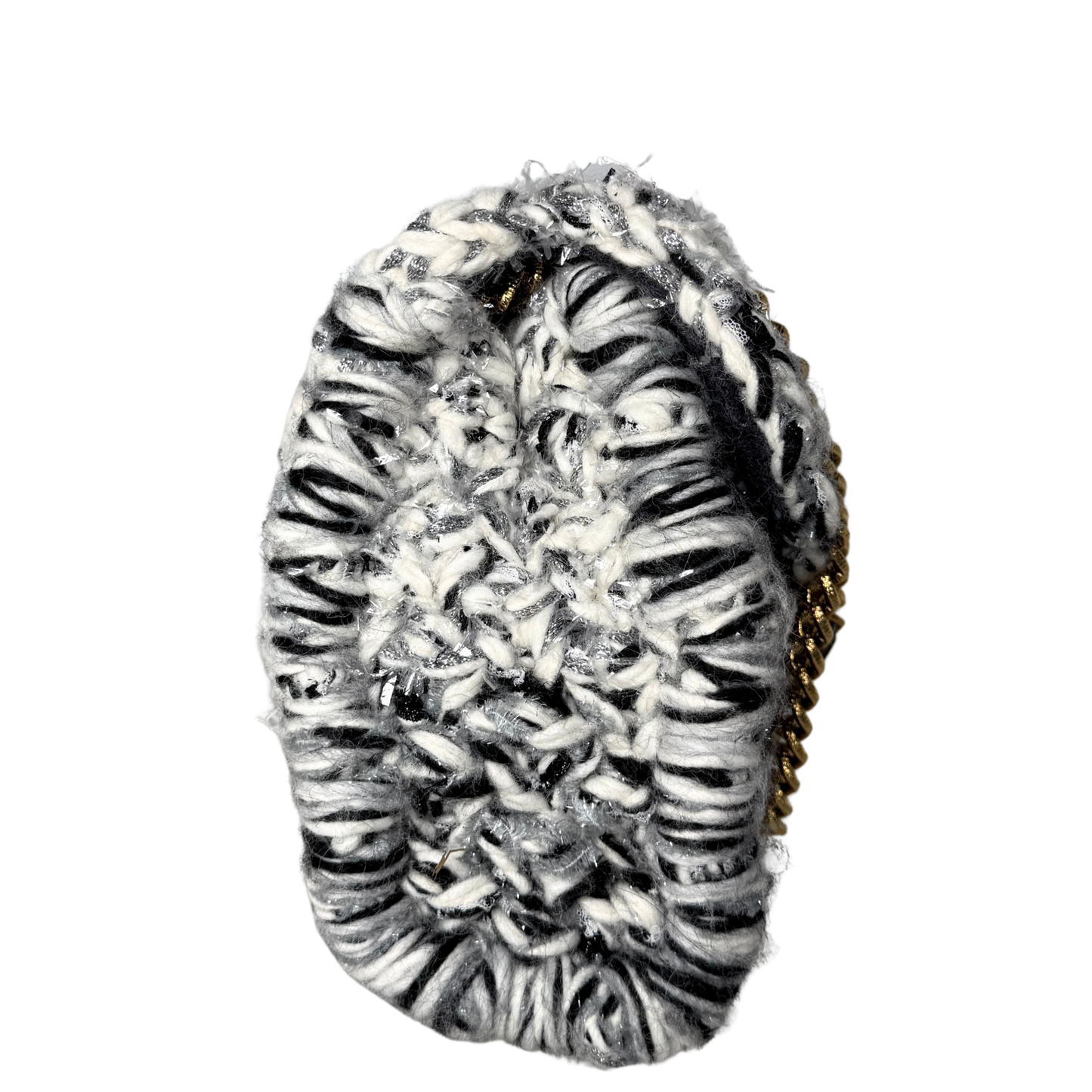 Dolce & Gabbana Große Schultertasche Devotion aus Strickgewebe Grau Fullset / neuwertig Dolce & Gabbana