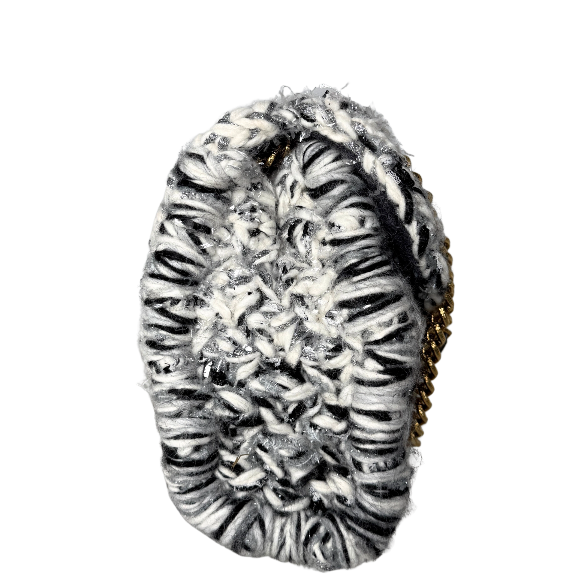 Dolce & Gabbana Große Schultertasche Devotion aus Strickgewebe Grau Fullset / neuwertig Dolce & Gabbana