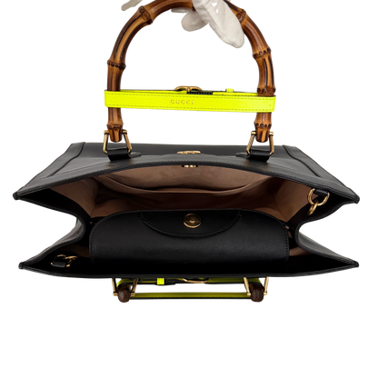 Gucci Großer Diana Bamboo Shopper Schwarz / sehr gut Gucci
