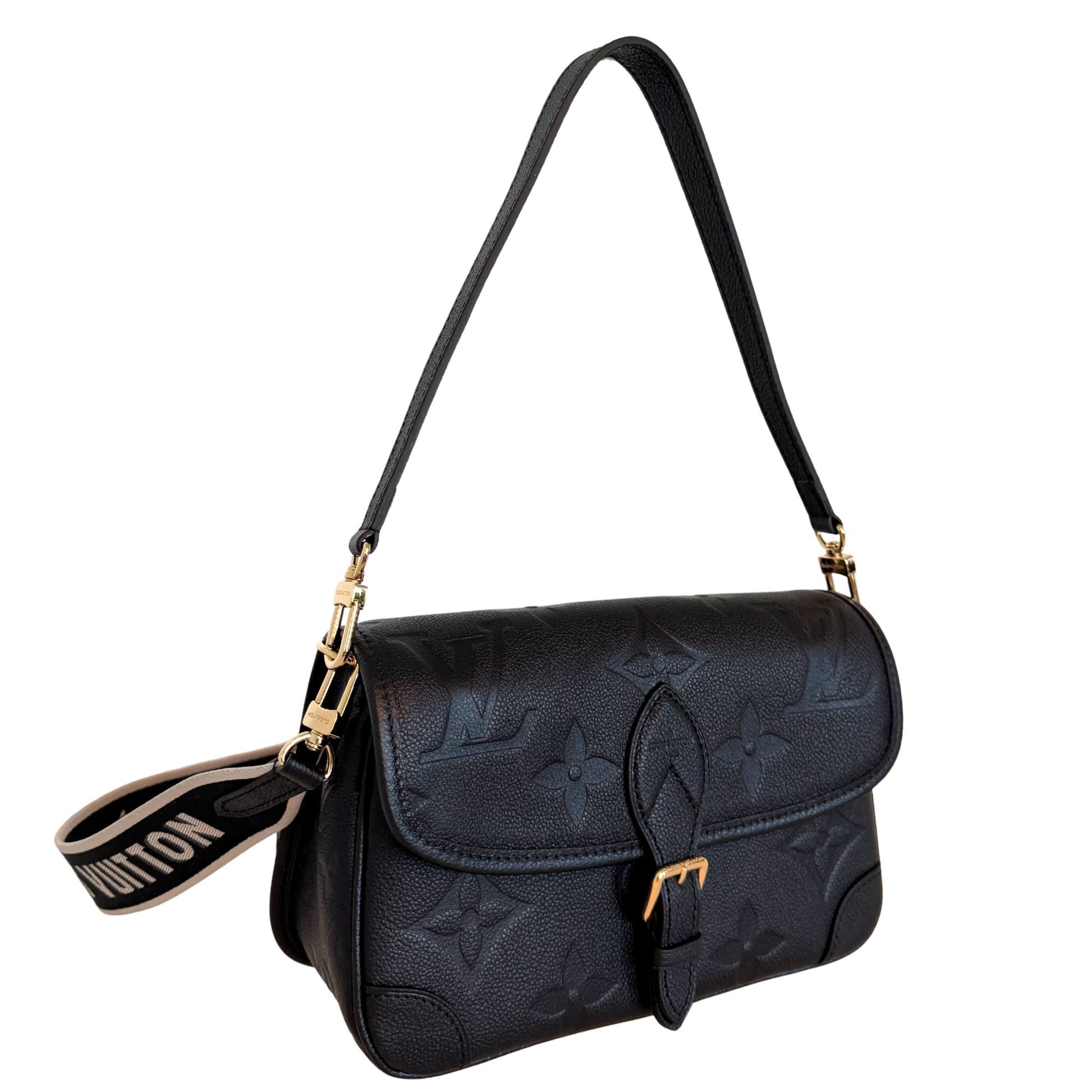 Louis Vuitton Diane Monogram Empreinte Leder Handtasche M46386 Schwarz Fullset / neuwertig Louis Vuitton