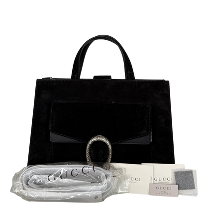 Gucci Dionysus Handtasche aus Veloursleder Schwarz / sehr gut