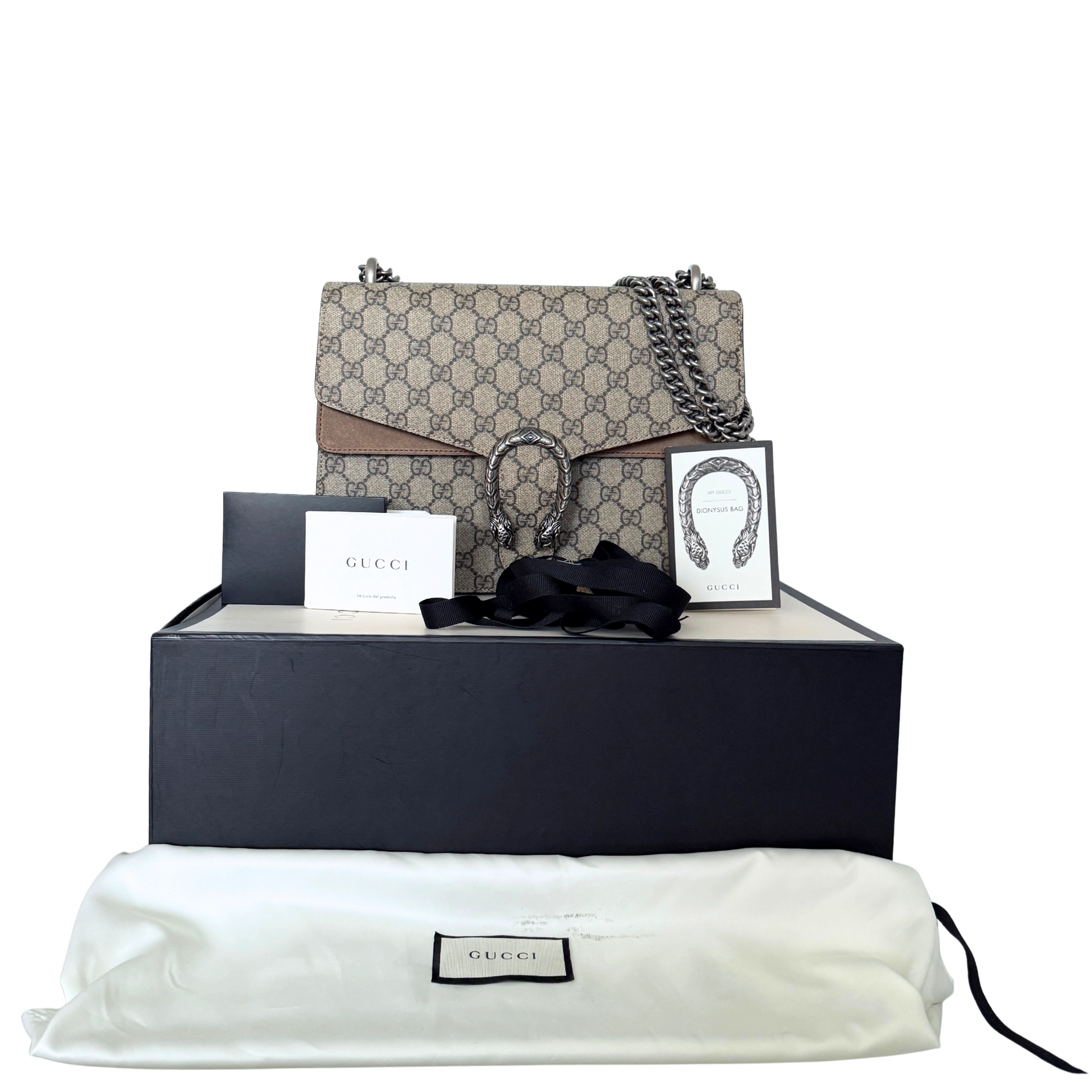 Gucci Dionysus medium GG Supreme Braun Fullst / sehr gut Gucci