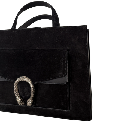 Gucci Dionysus Handtasche aus Veloursleder Schwarz / sehr gut