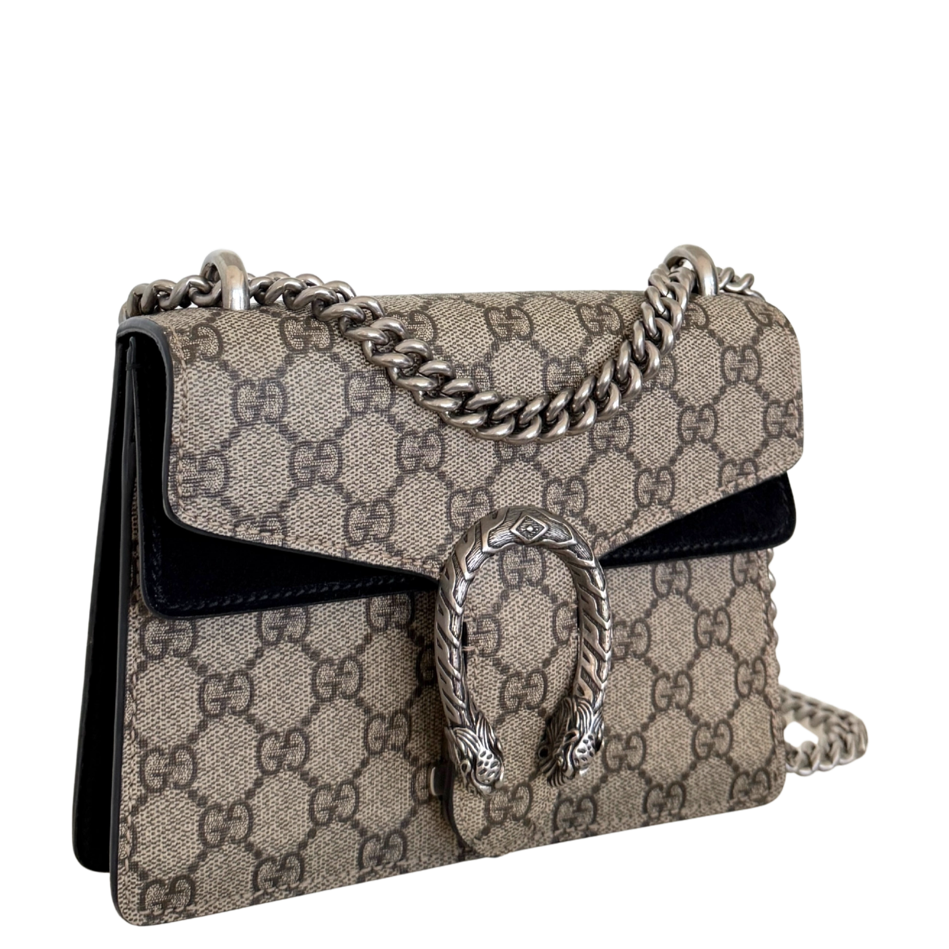 Gucci Dionysus Kleine Schultertasche GG Supreme Beige / sehr gut Gucci