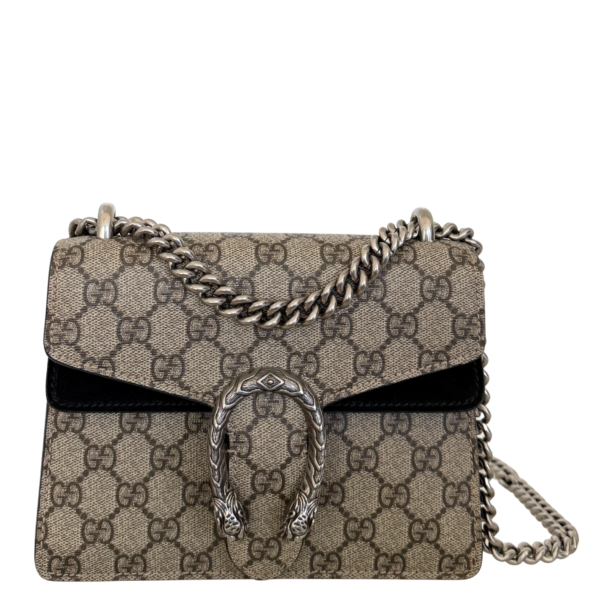 Gucci Dionysus Kleine Schultertasche GG Supreme Beige / sehr gut Gucci