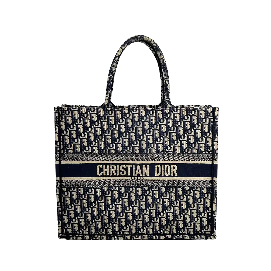 Dior Book Tote Oblique Large blau / sehr gut Dior