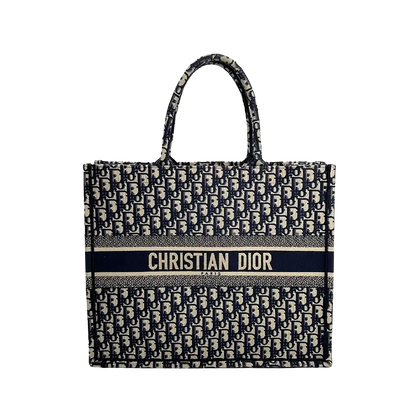 Dior Book Tote Oblique Large blau / sehr gut Dior