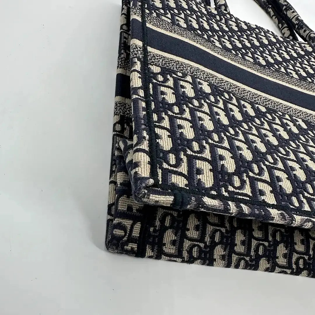 Dior Book Tote Oblique Large blau / sehr gut Dior