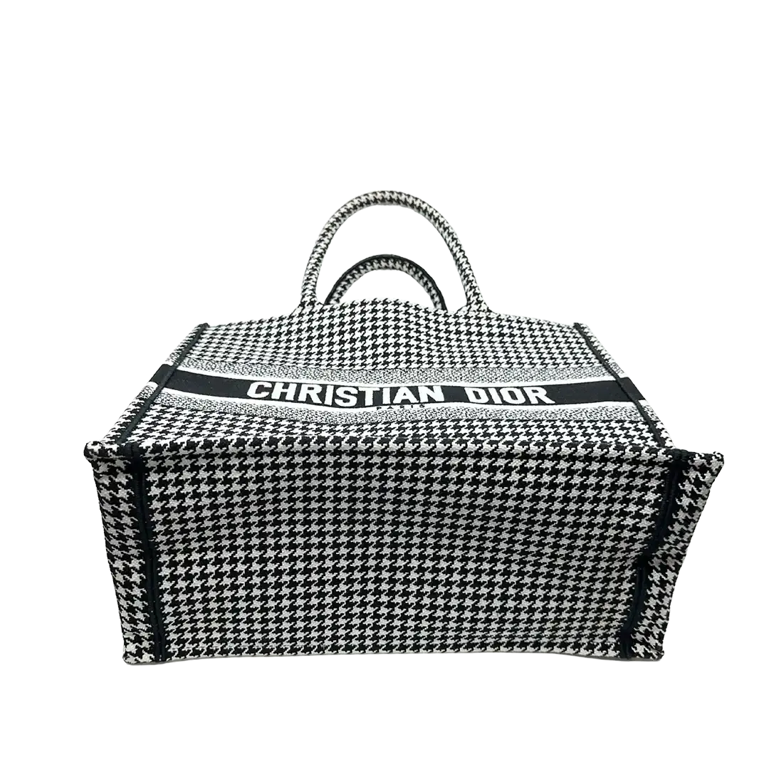 Dior Booktote mittelgroß Hahnentritt schwarz weiß/ sehr gut Dior