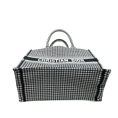 Dior Booktote mittelgroß Hahnentritt schwarz weiß/ sehr gut Dior