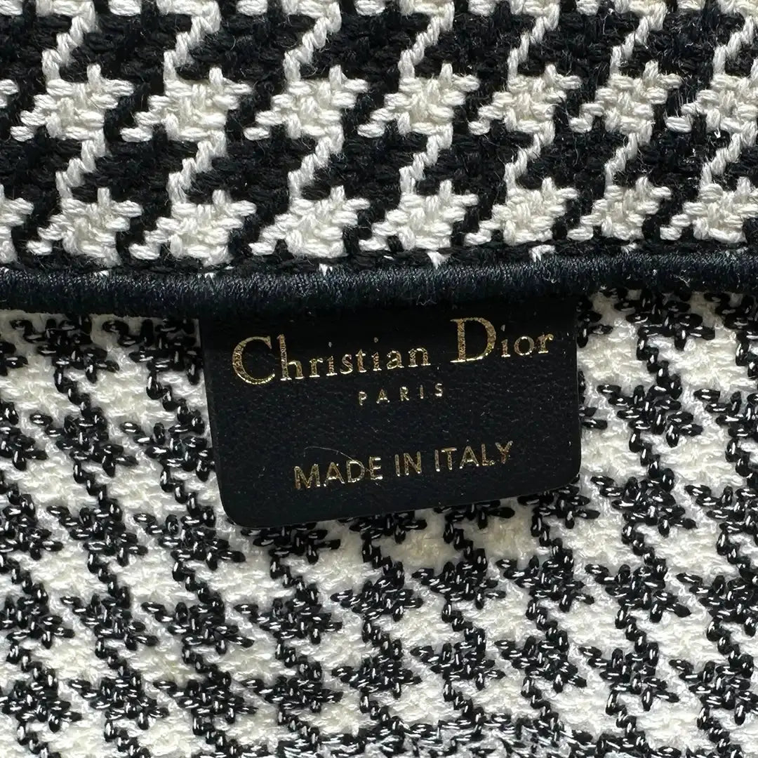 Dior Booktote mittelgroß Hahnentritt schwarz weiß/ sehr gut Dior
