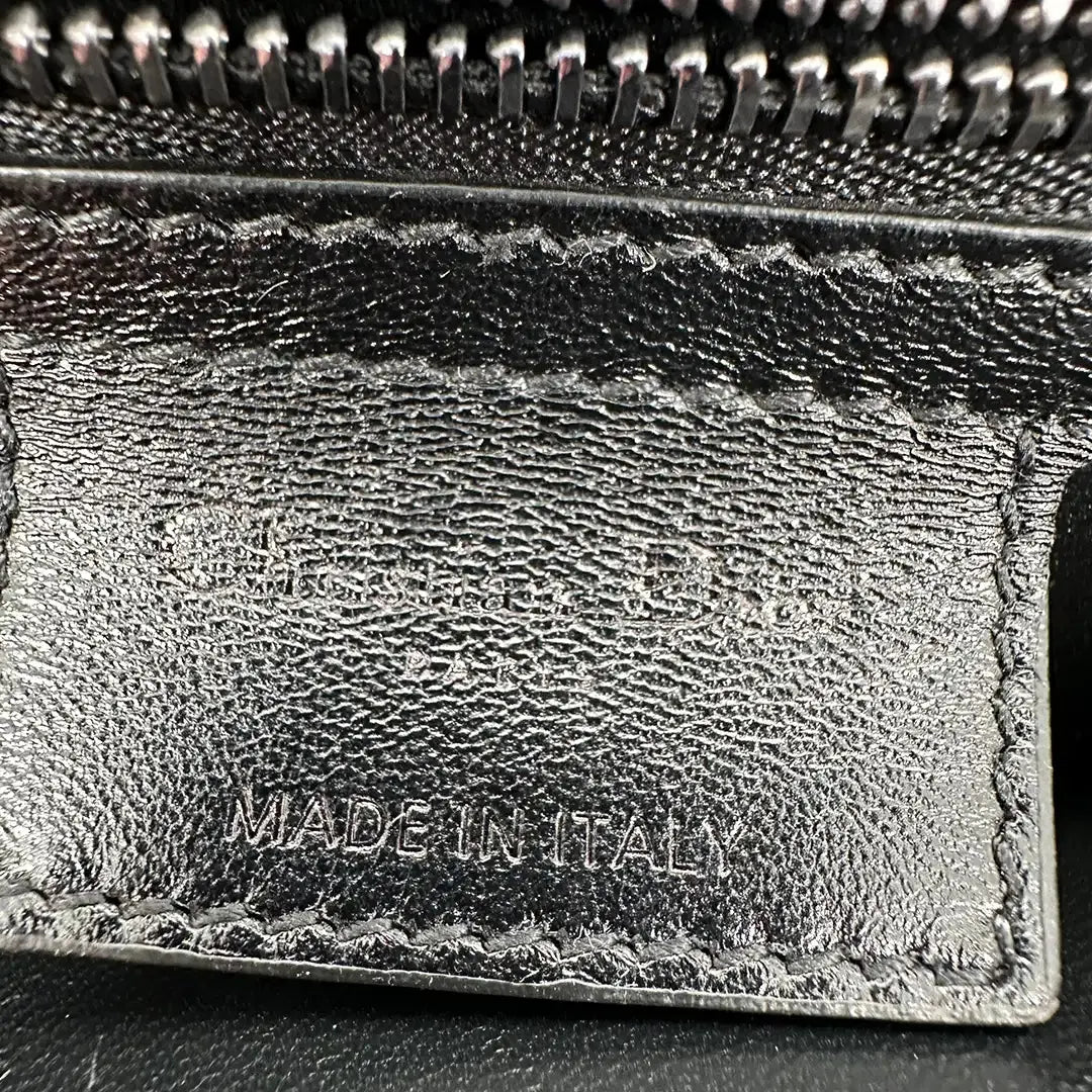 Dior CARO Tasche mittelgroß schwarz Leder Gun Metal / sehr gut Dior