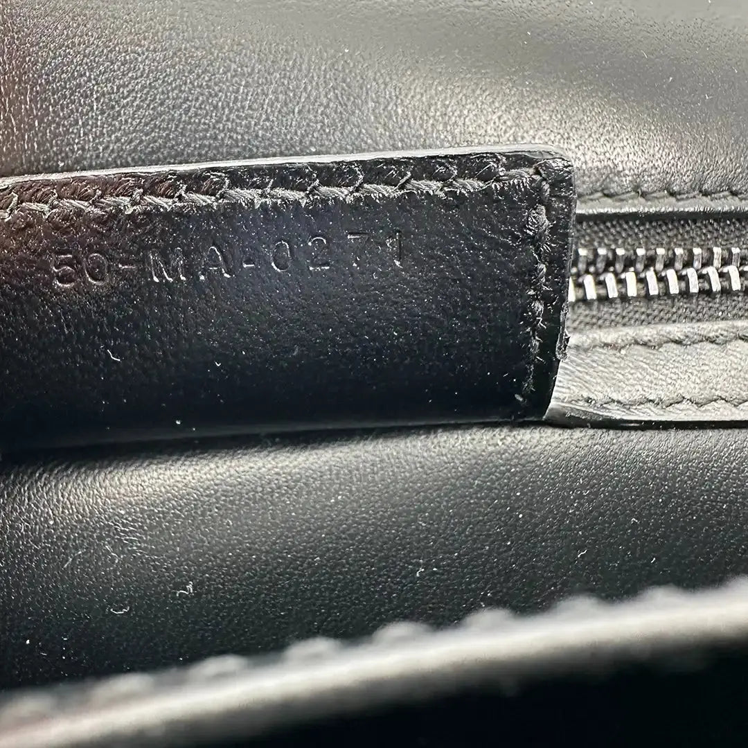 Dior CARO Tasche mittelgroß schwarz Leder Gun Metal / sehr gut Dior