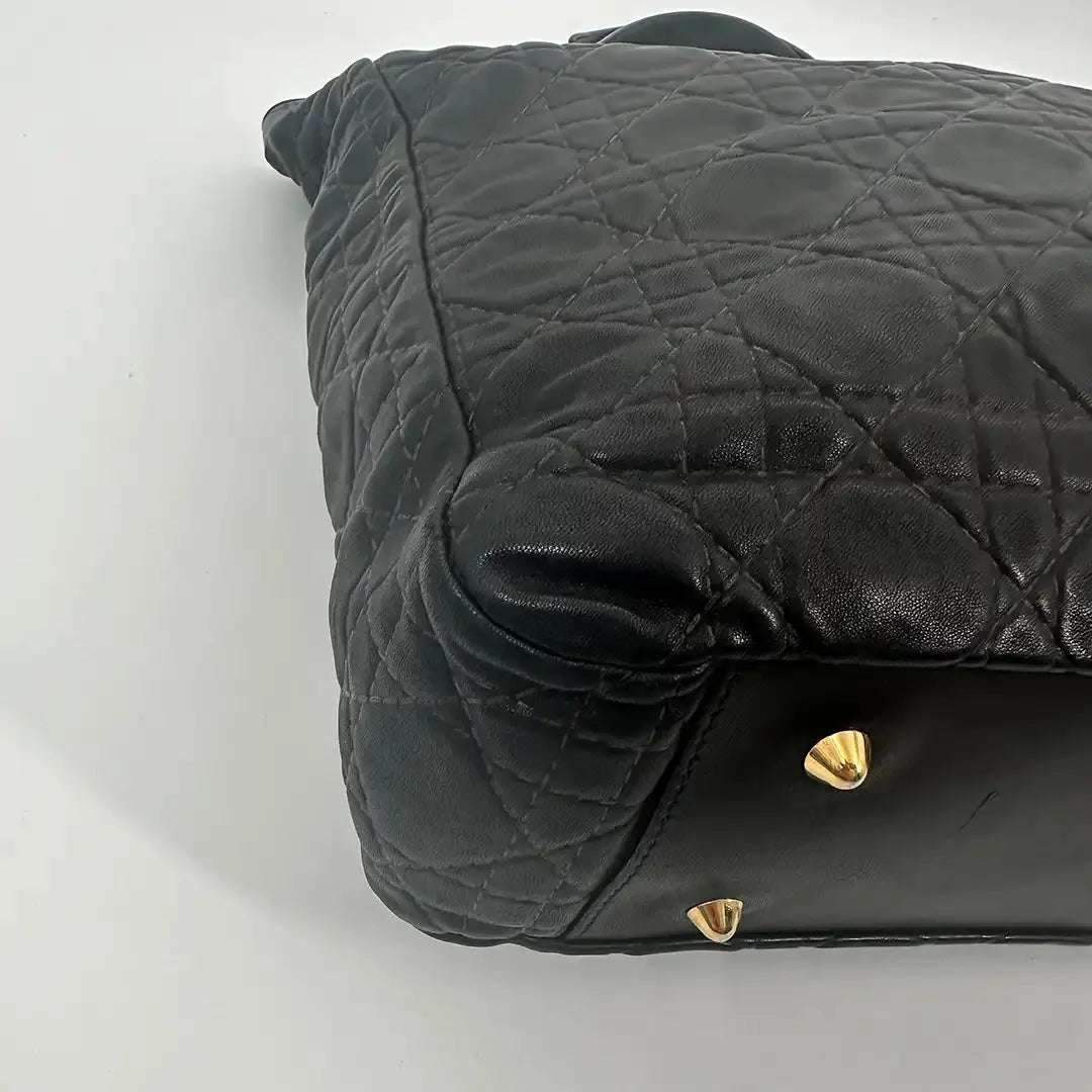 Dior Grand Sac Soft Cannage Lambskin schwarz / sehr gut Dior