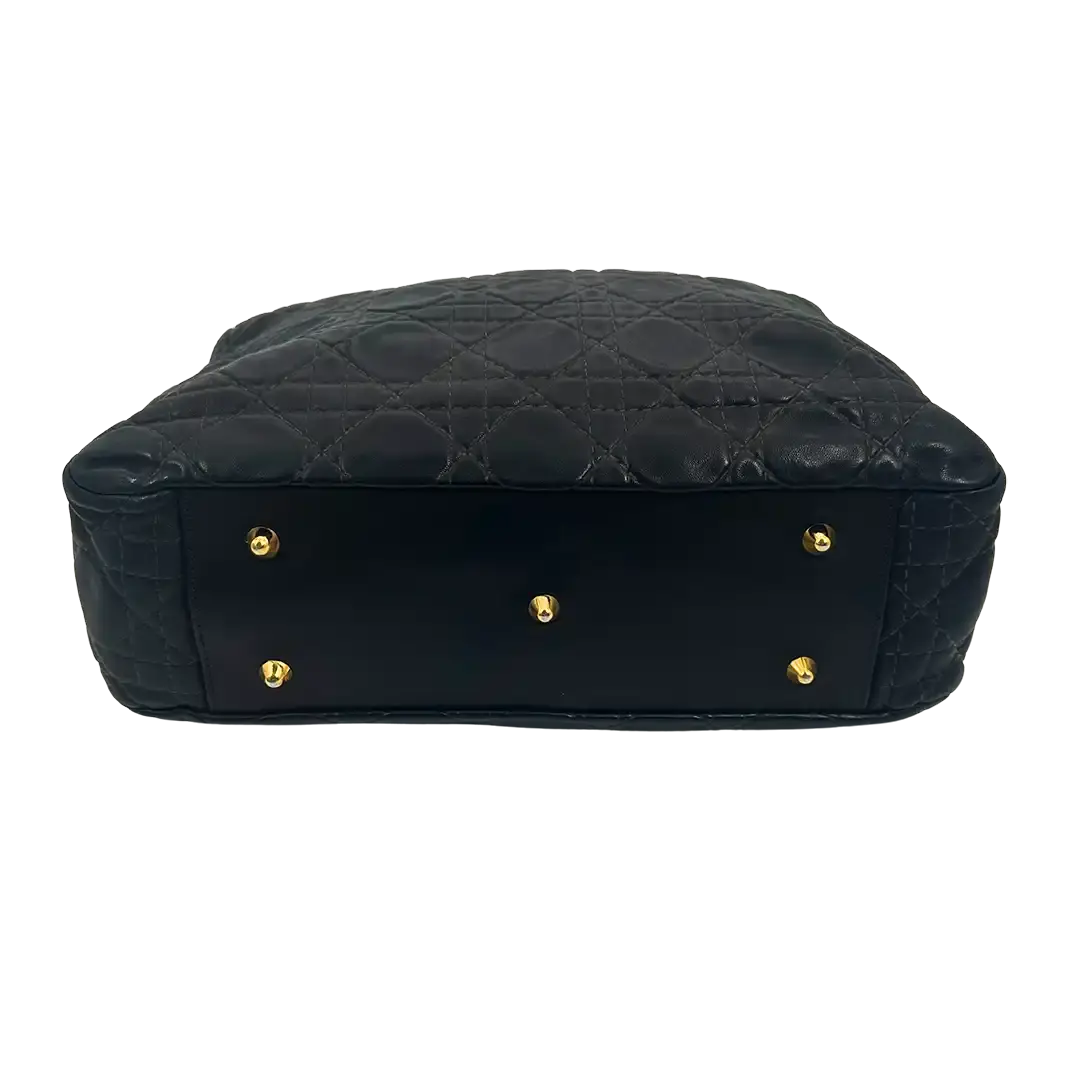 Dior Grand Sac Soft Cannage Lambskin schwarz / sehr gut Dior