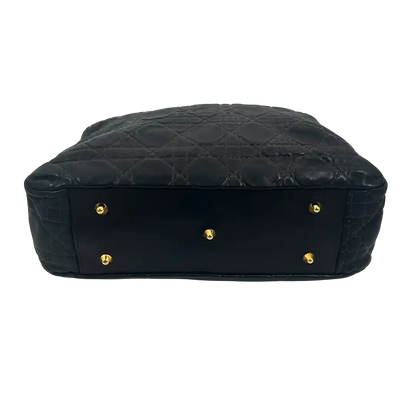 Dior Grand Sac Soft Cannage Lambskin schwarz / sehr gut Dior