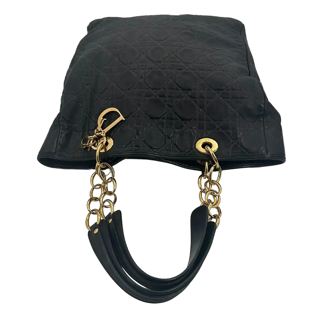 Dior Grand Sac Soft Cannage Lambskin schwarz / sehr gut Dior