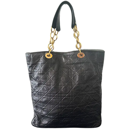 Dior Grand Sac Soft Cannage Lambskin schwarz / sehr gut Dior