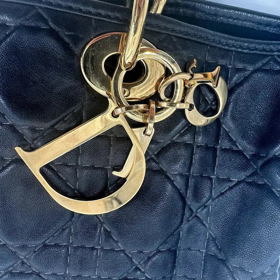 Dior Grand Sac Soft Cannage Lambskin schwarz / sehr gut Dior