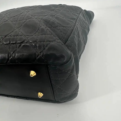 Dior Grand Sac Soft Cannage Lambskin schwarz / sehr gut Dior