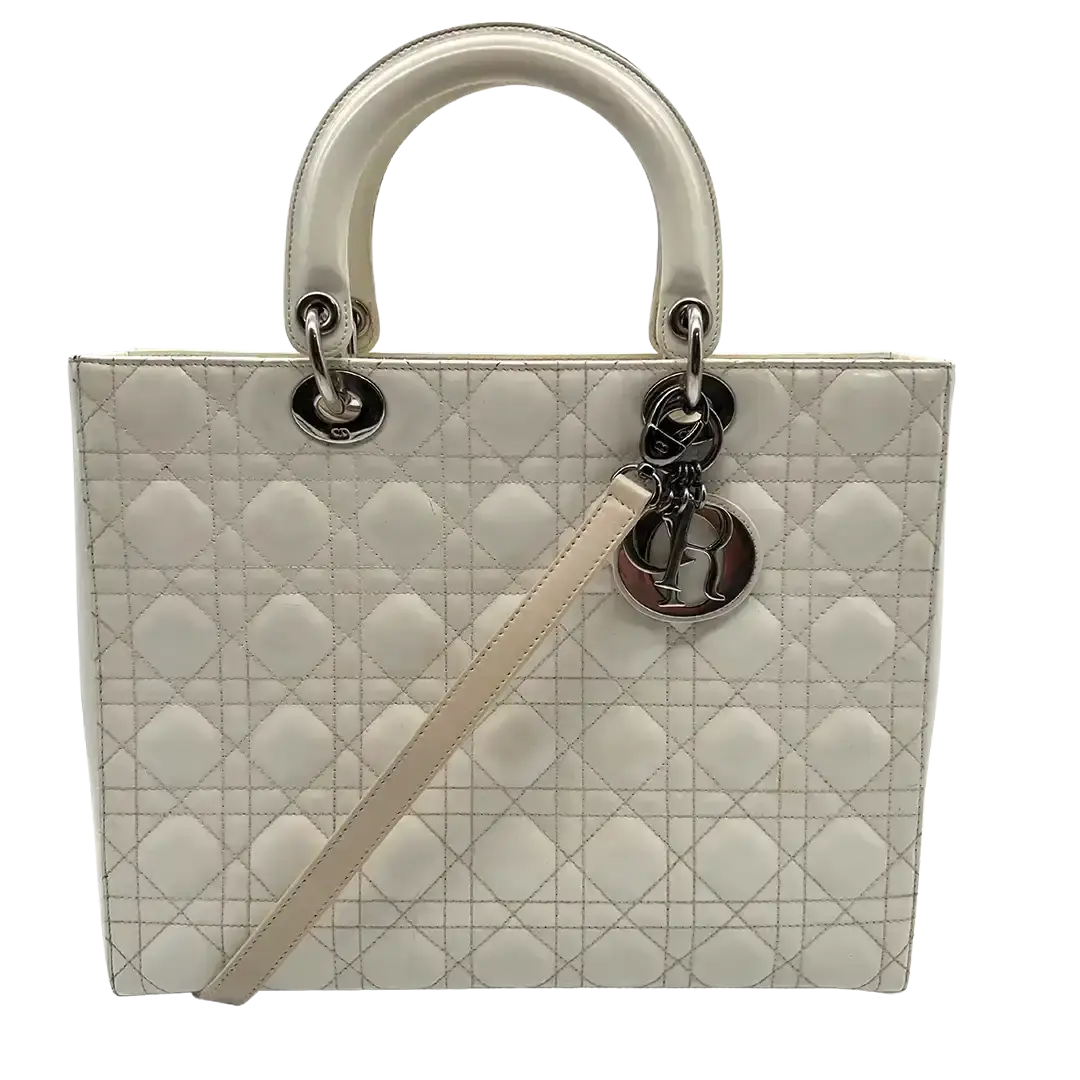 Dior Lady Dior weiss vorne mit riemen