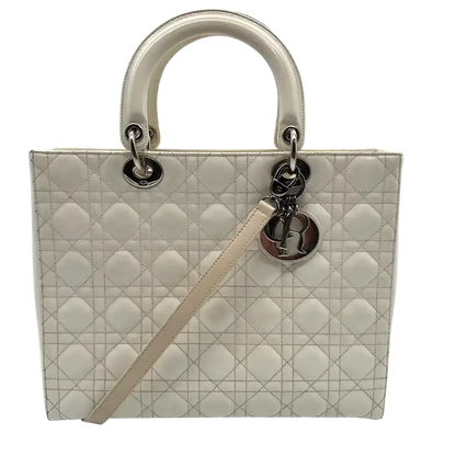 Dior Lady Dior weiss vorne mit riemen