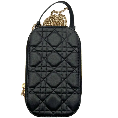 Dior Lady Dior Smartphone Tasche Lammleder schwarz / sehr gut Dior