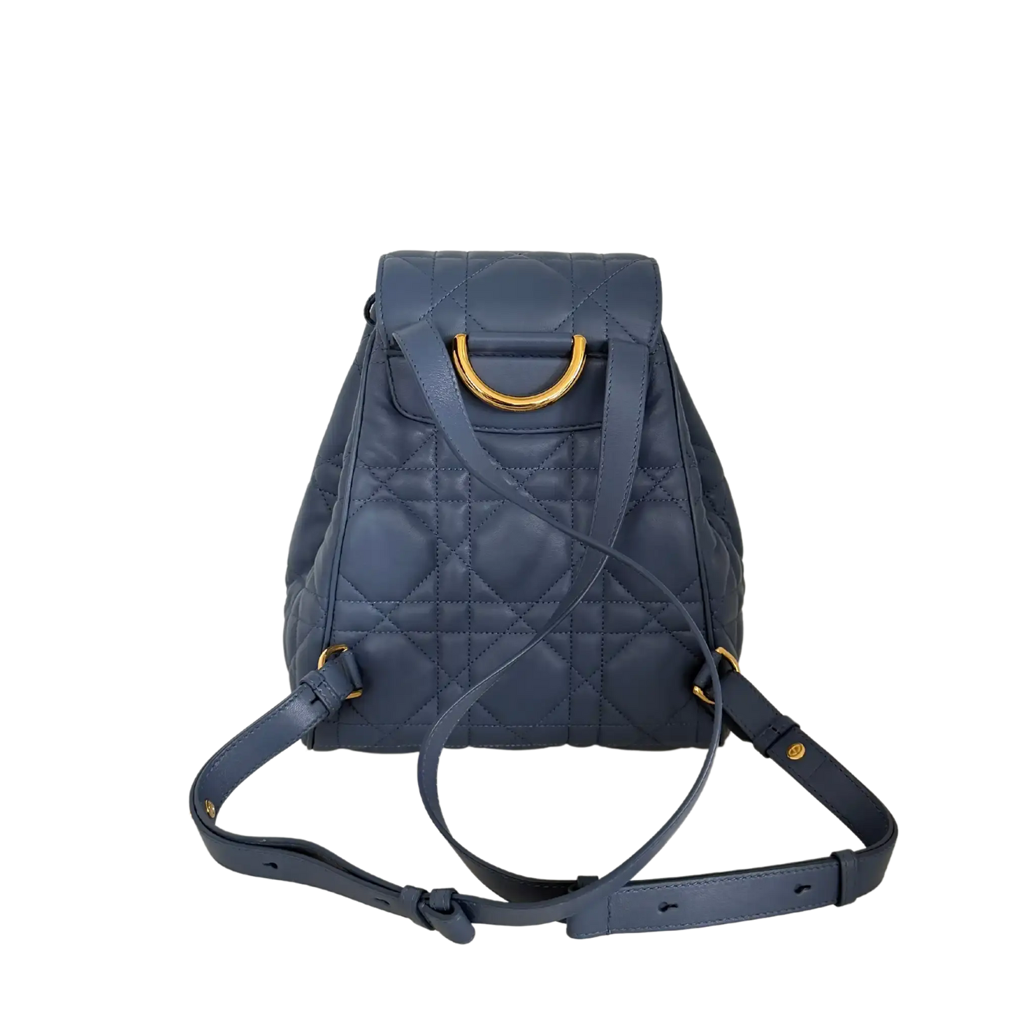 Dior Medium Caro Rucksack Denim blue Macrocannage Lammleder / neuwertig Dior