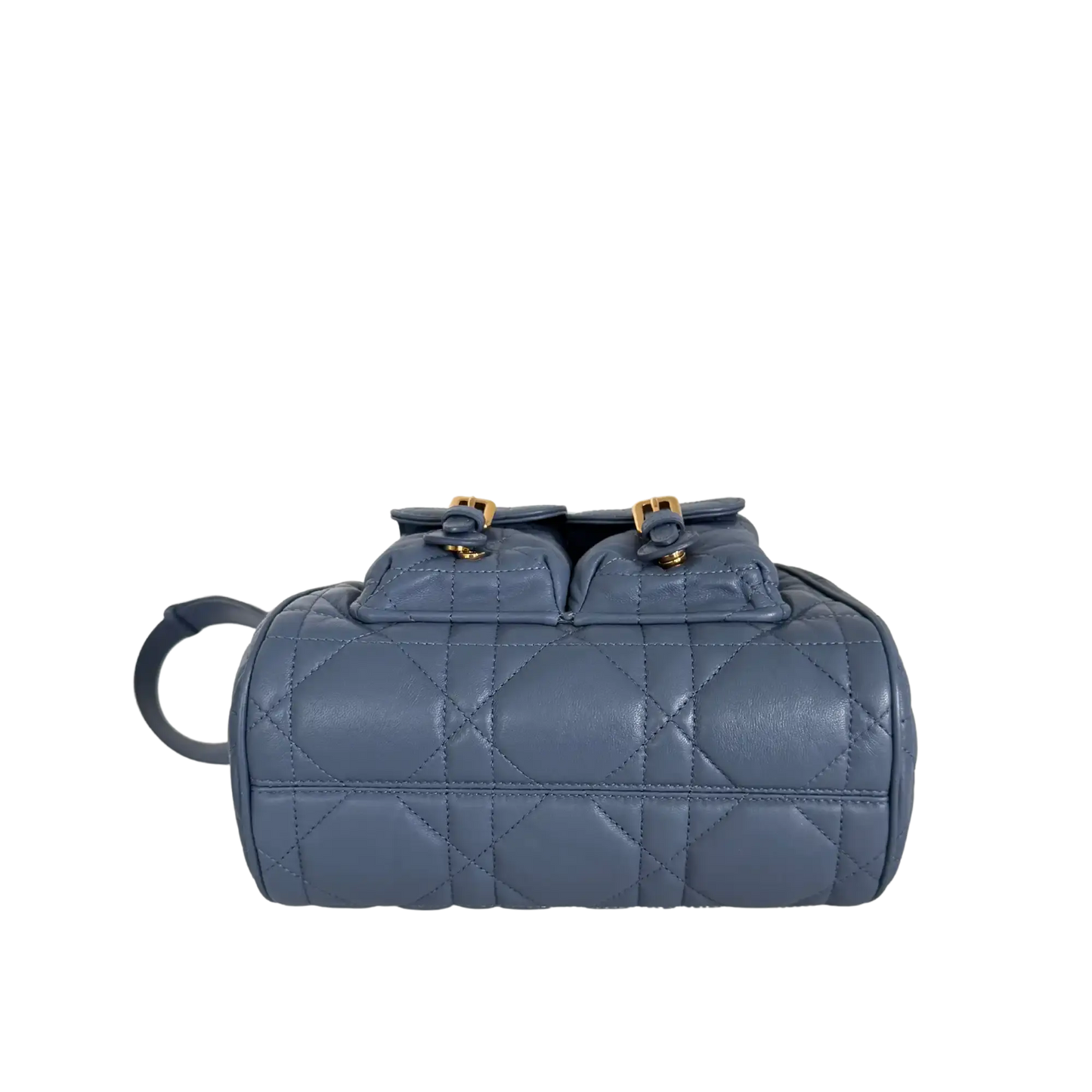 Dior Medium Caro Rucksack Denim blue Macrocannage Lammleder / neuwertig Dior