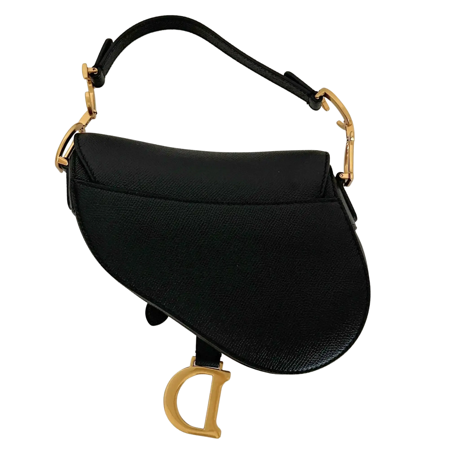 Dior Mini Saddle Bag mit Trageriemen Kalbsleder schwarz 2022 / neuwertig Dior
