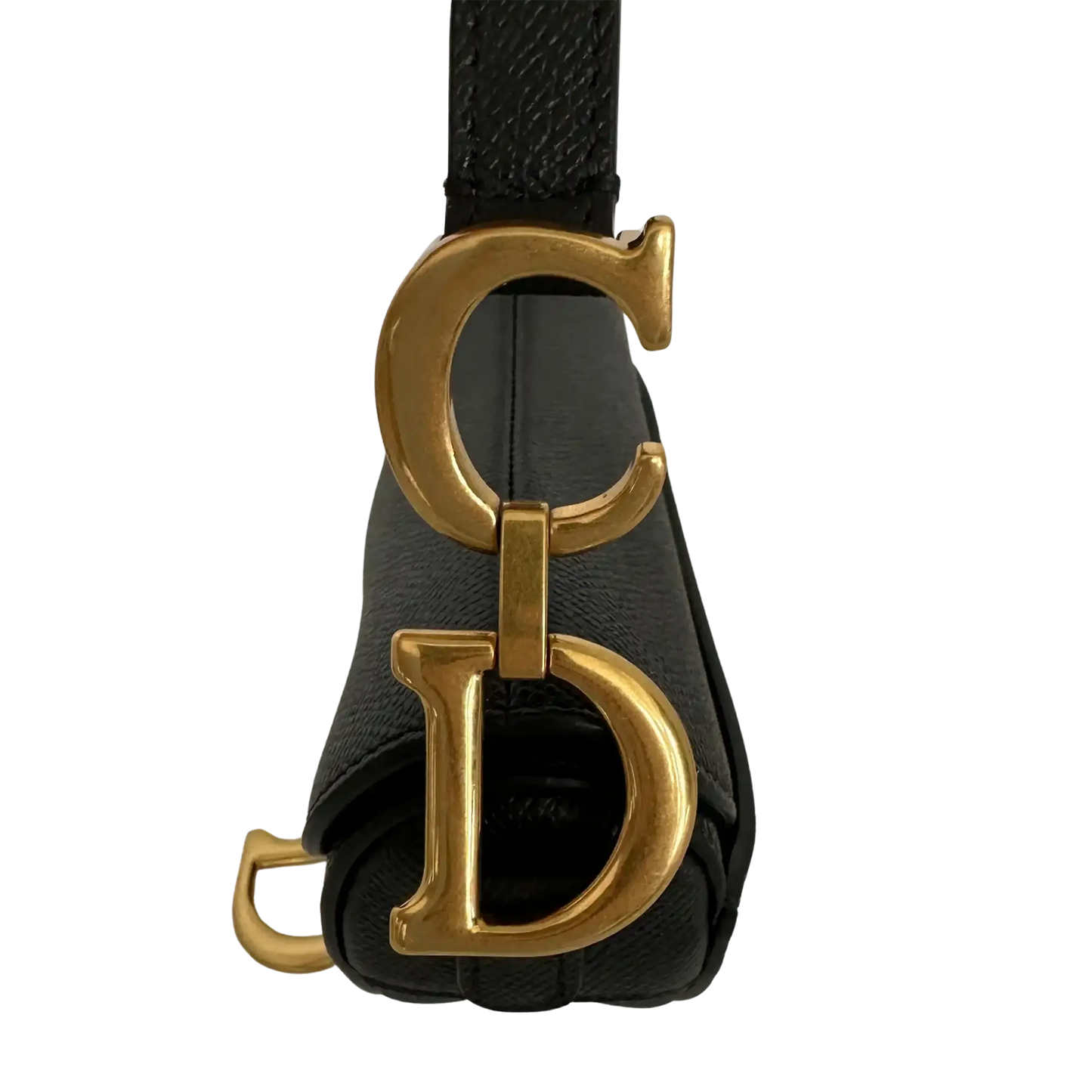 Dior Mini Saddle Bag mit Trageriemen Kalbsleder schwarz 2022 / neuwertig Dior