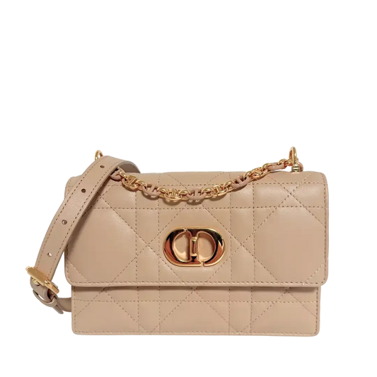 Dior Miss Caro Minitasche Macrocannage Lammleder in Puderbeige / neuwertig Dior