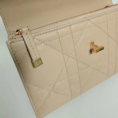 Dior Miss Caro Minitasche Macrocannage Lammleder in Puderbeige / neuwertig Dior
