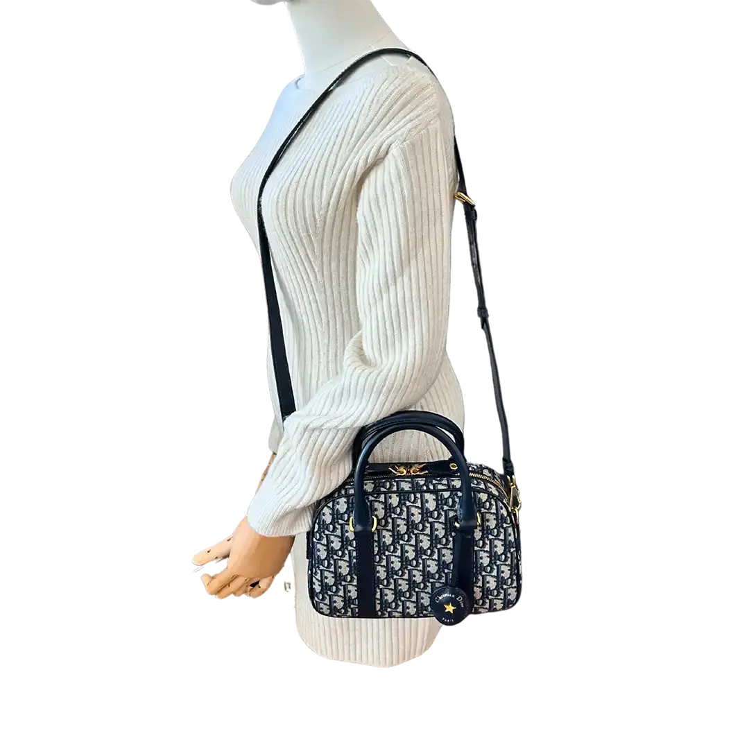 Dior Mittelgroße D-Vibe Bowlingtasche 2024 / ungetragen Dior