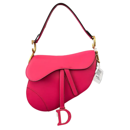 Dior Saddle Bag mit Trageriemen Medium Passion Pink Fullset / ungetragen Dior