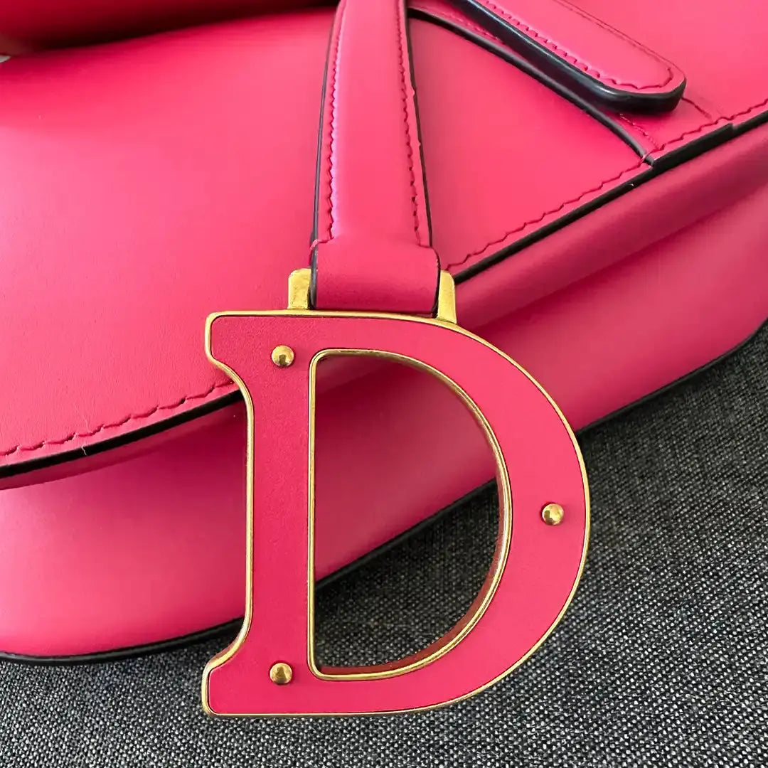 Dior Saddle Bag mit Trageriemen Medium Passion Pink Fullset / ungetragen Dior