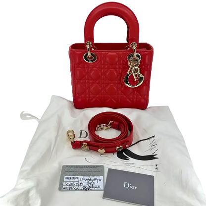 Dior kleine Lady Dior my ABCDior Tasche rot / neuwertig Dior