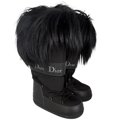Dior x John Galliano Yak Snow Moon Boots schwarz Größe 38-40 / gut Dior