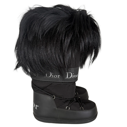 Dior x John Galliano Yak Snow Moon Boots schwarz Größe 38-40 / gut Dior