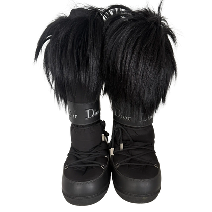 Dior x John Galliano Yak Snow Moon Boots schwarz Größe 38-40 / gut Dior