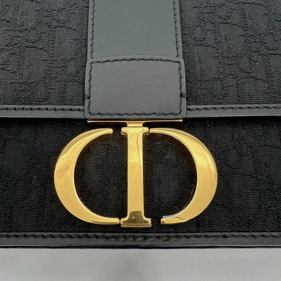 Dior 30 Montaigne Handtasche schwarzes Canvas und Leder limitiert / sehr gut Dior