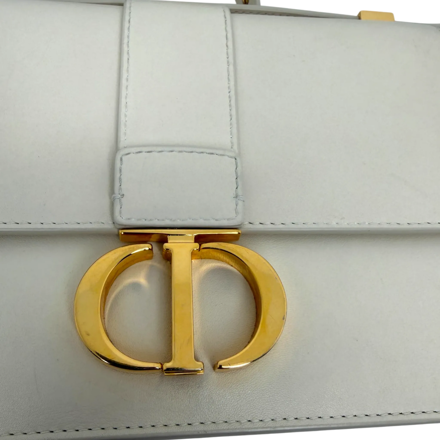 Dior Cream 30 Montaigne Flap Handtasche Cream Leder / gut Dior