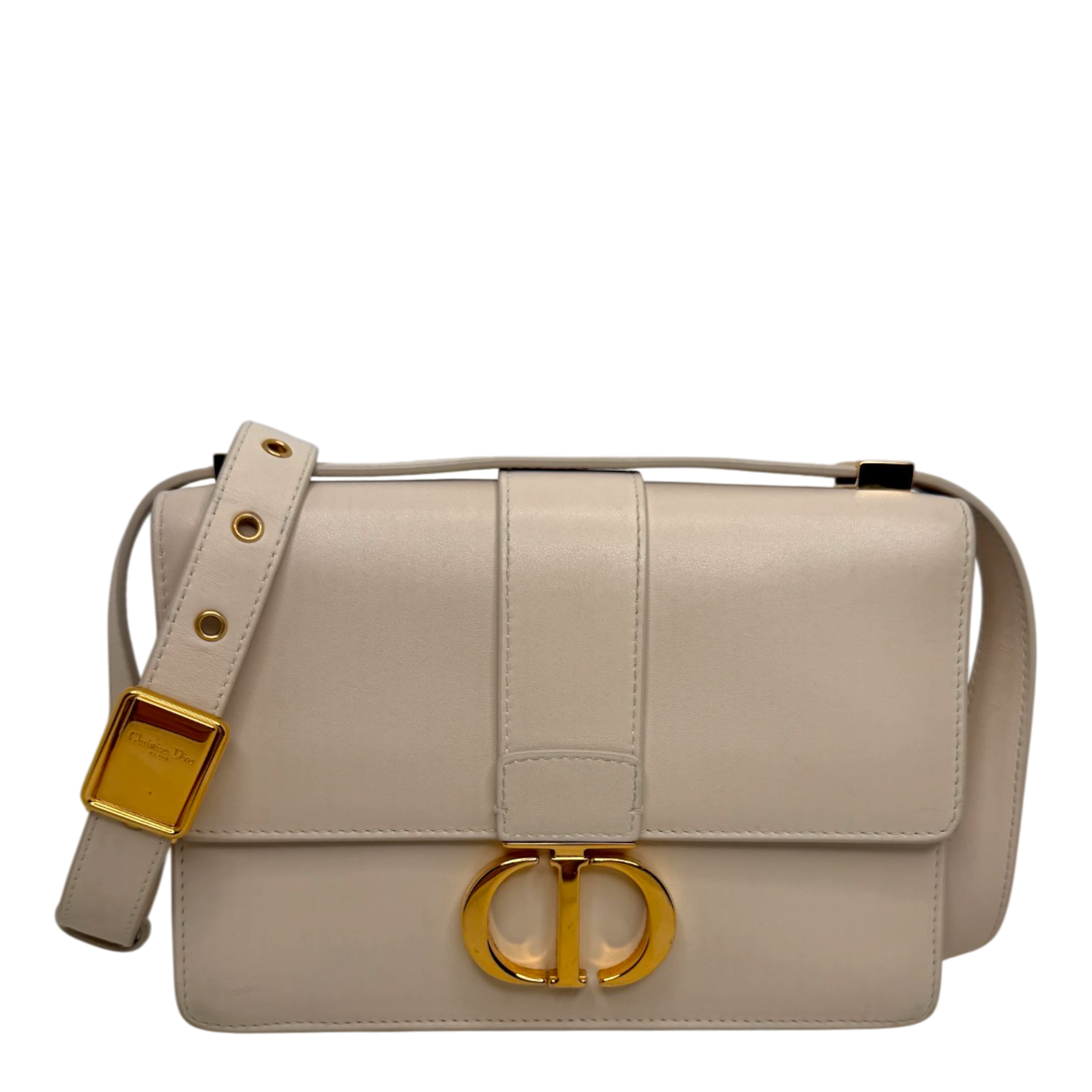 Dior Cream 30 Montaigne Flap Handtasche Cream Leder / gut Dior