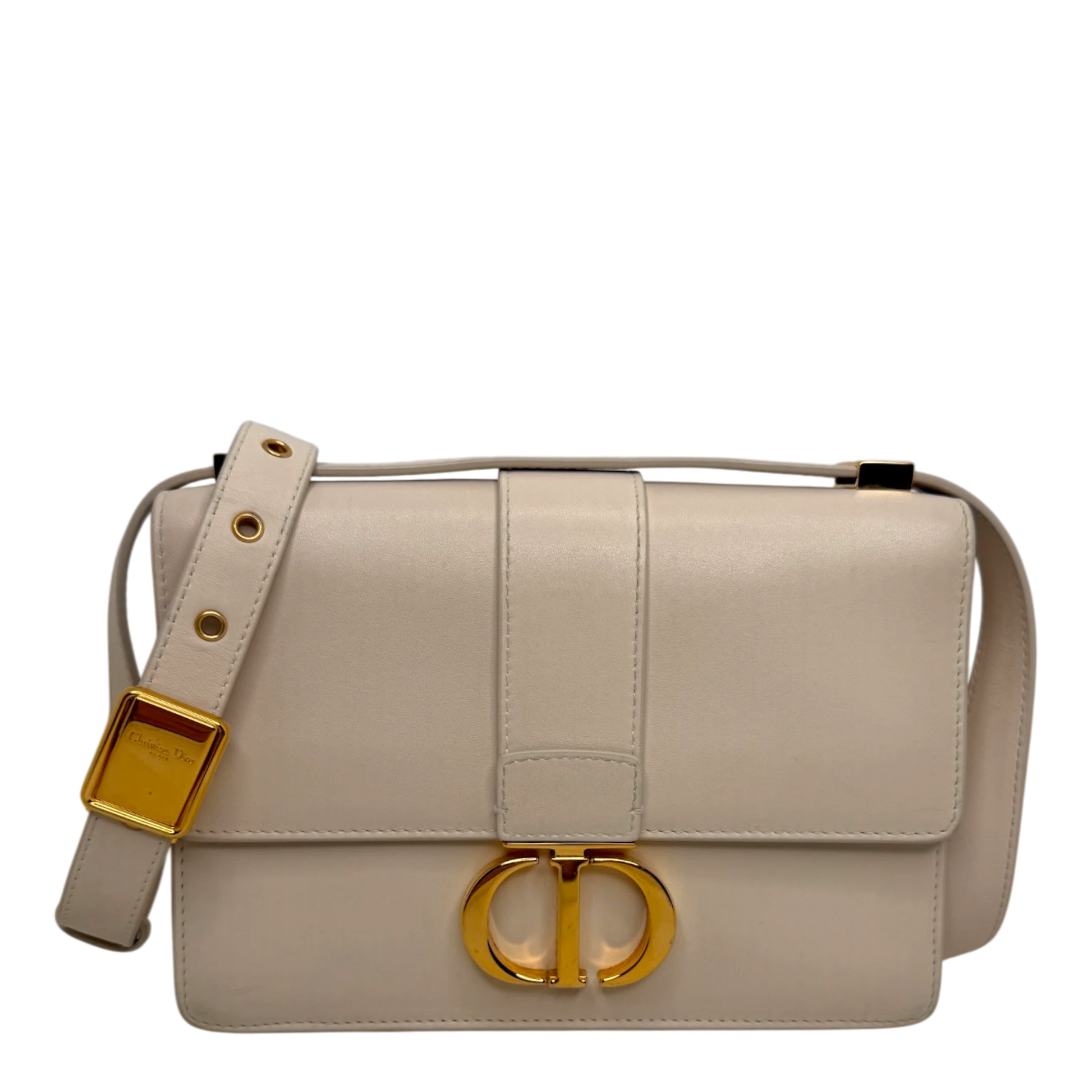 Dior Cream 30 Montaigne Flap Handtasche Cream Leder / gut Dior