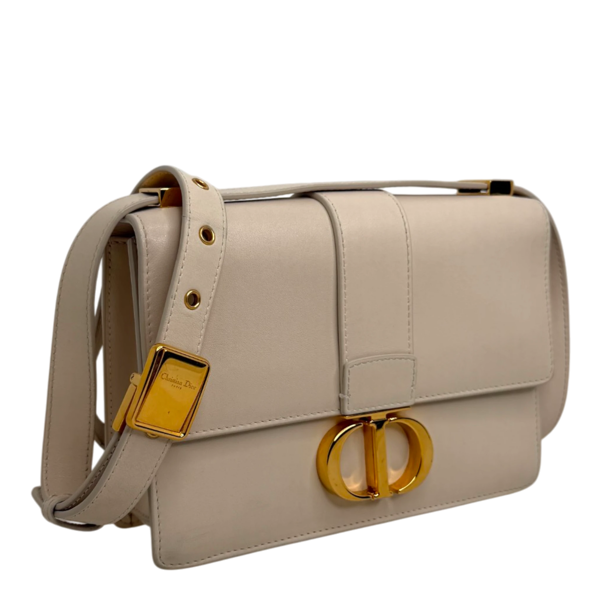 Dior Cream 30 Montaigne Flap Handtasche Cream Leder / gut Dior