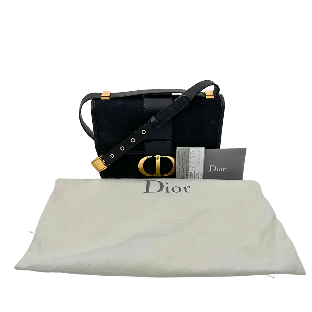 Dior 30 Montaigne Handtasche schwarzes Canvas und Leder limitiert / sehr gut Dior