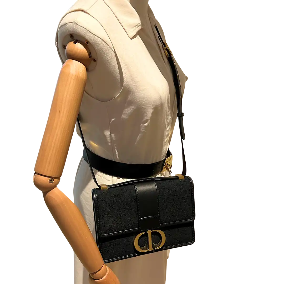 Dior 30 Montaigne Handtasche schwarzes Canvas und Leder limitiert / sehr gut Dior