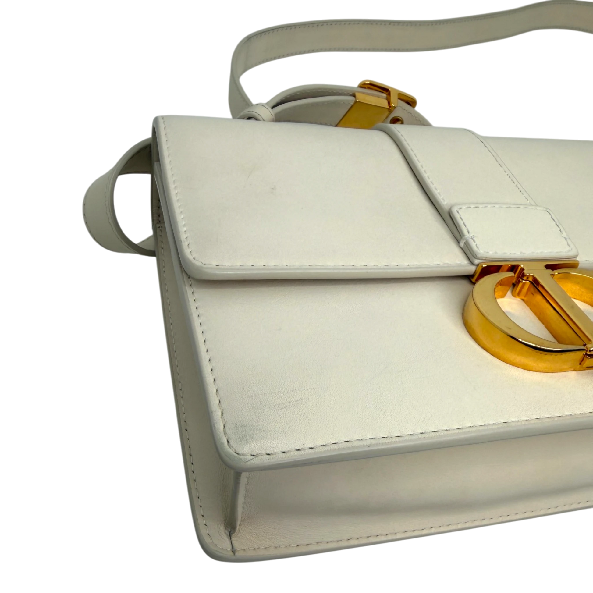 Dior Cream 30 Montaigne Flap Handtasche Cream Leder / gut Dior
