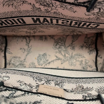 Dior Book Tote mittelgross Jardin Botanique-Motiv in Purderrosa rarität / sehr gut Dior